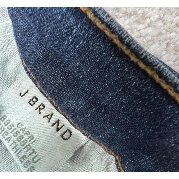 J Brand Women's Blue Distressed Skinny Jeans Capri Size 25 Pockets - Picture 6 of 12